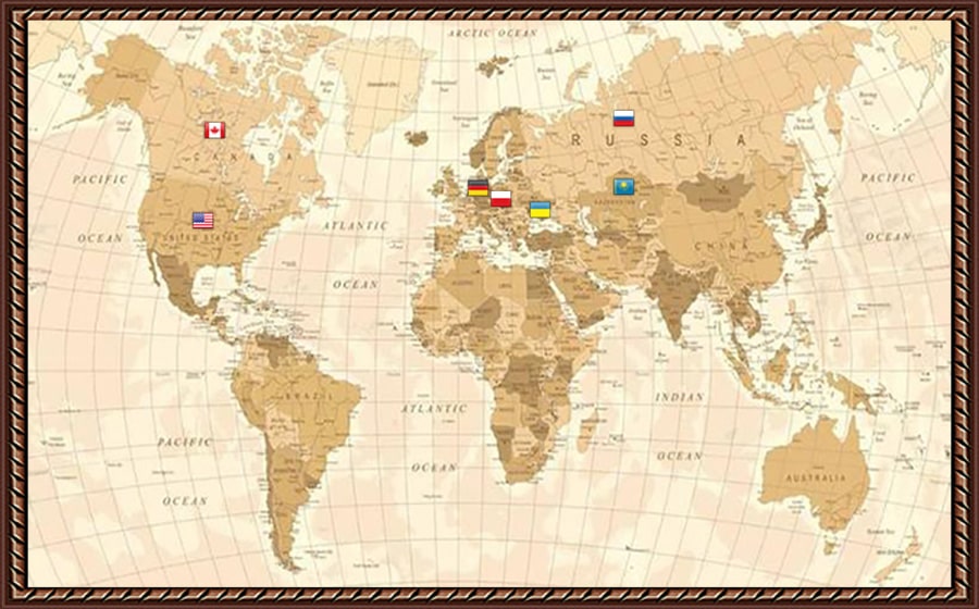 Ukrainian Genealogy - map of our search